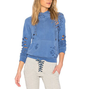 Nsf 'Lisse' Blue Cotton Blend Hoodie Size M